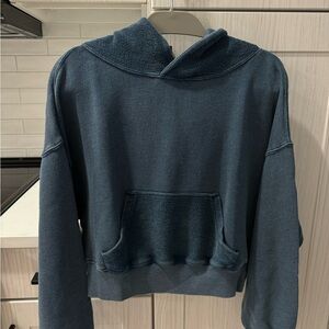 2 free people hoodies (blue & tan)